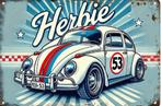 Reclamebord vintage Herbie the love bug - mancave nieuw, Verzamelen, Ophalen of Verzenden, Zo goed als nieuw, Reclamebord