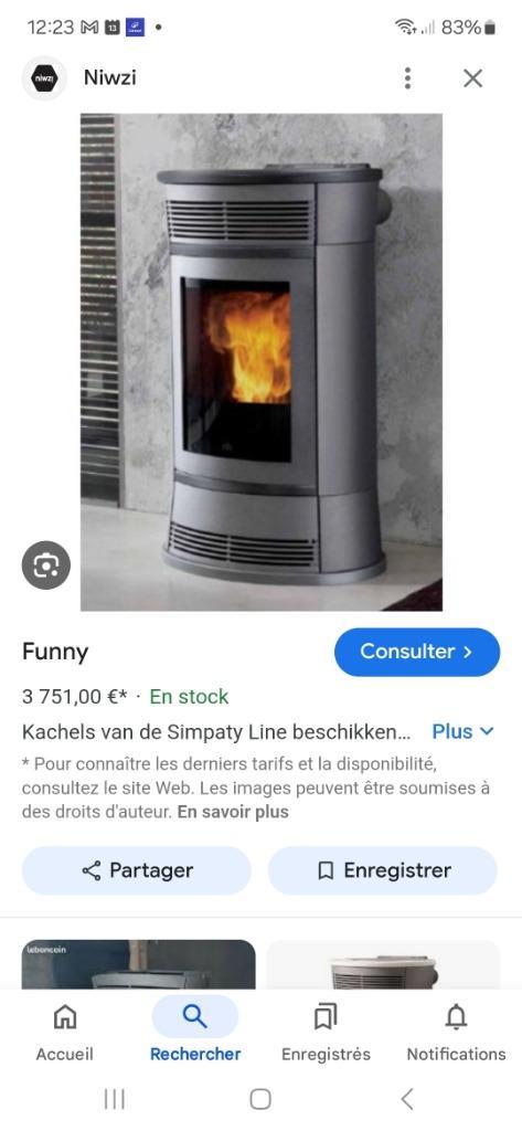 Poêle pellet Edilkamin, Huis en Inrichting, Kachels, Gebruikt, Pelletkachel, Overige brandstoffen, Ophalen