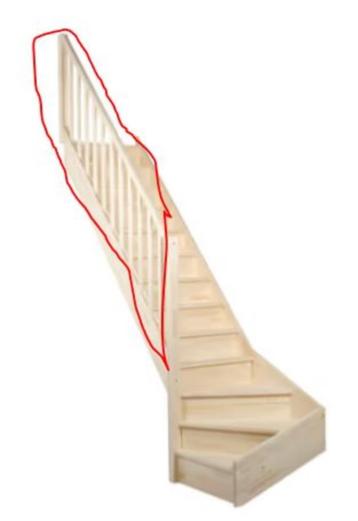 rampe escalier Elma sapin 
