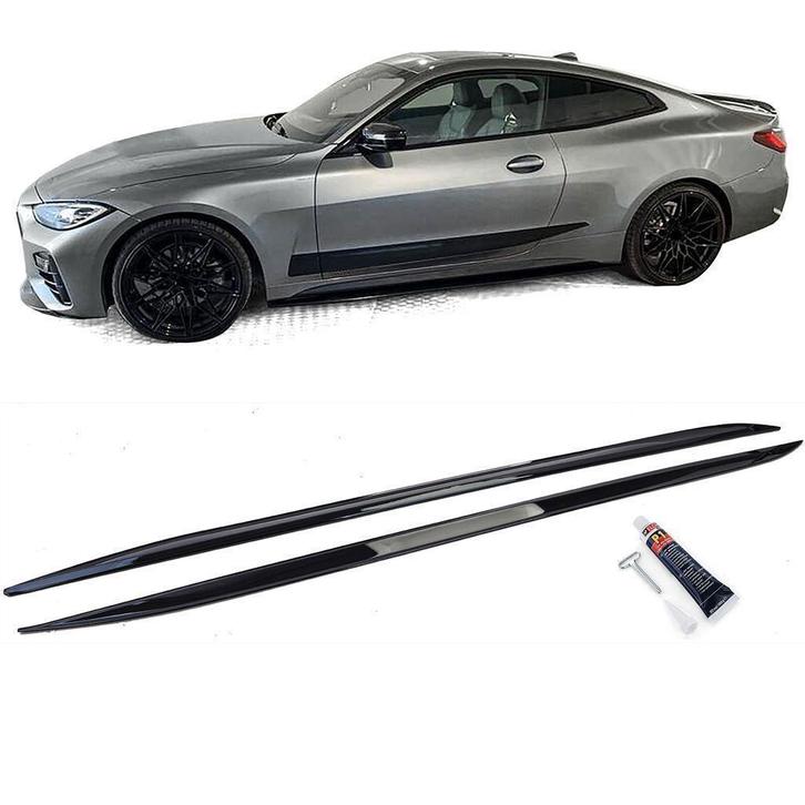 Side Skirts Hoogglans Zwart Voor BMW 4 Serie G22 G23 M Pack, Autos : Divers, Tuning & Styling, Envoi