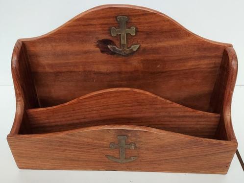 plateau de tri en bois avec 2 ancrages en cuivre, Antiquités & Art, Antiquités | Outils & Instruments, Enlèvement ou Envoi