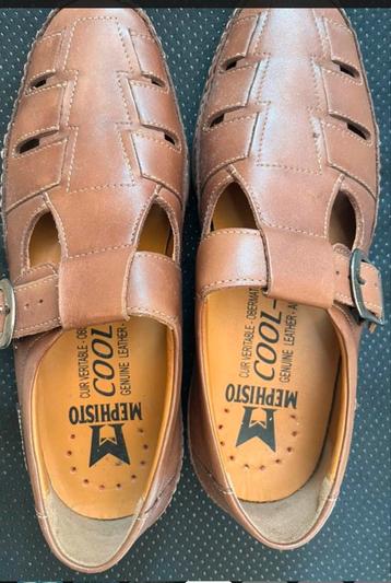 Mephisto Coolair - Bruine lederen sandalen voor mannen - M40 disponible aux enchères