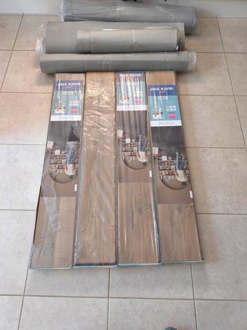 7,290m2 Quickstep type parquet avec un reste de sous couche, Enlèvement, Neuf, Parquet