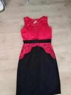 Leuke jurk met rood kant, Ophalen of Verzenden, Zo goed als nieuw, Maat 36 (S), Boven de knie
