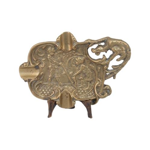 Cendrier à décor médiéval avec un dragon, Antiquités & Art, Antiquités | Bronze & Cuivre, Cuivre, Enlèvement ou Envoi