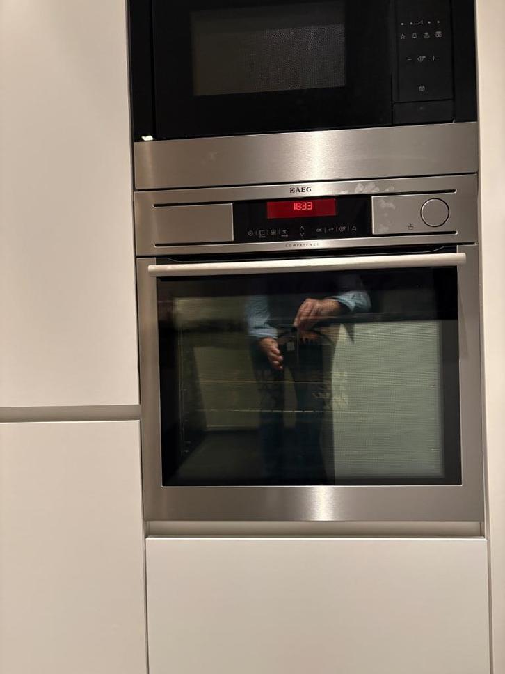 AEG Competence combi hete lucht / stoomoven, Elektronische apparatuur, Ovens, Gebruikt, Inbouw, Oven met grill, 60 cm of meer