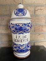 Retro porseleinen apothekers pot (groot model) uit 1980, Antiek en Kunst, Curiosa en Brocante, Ophalen