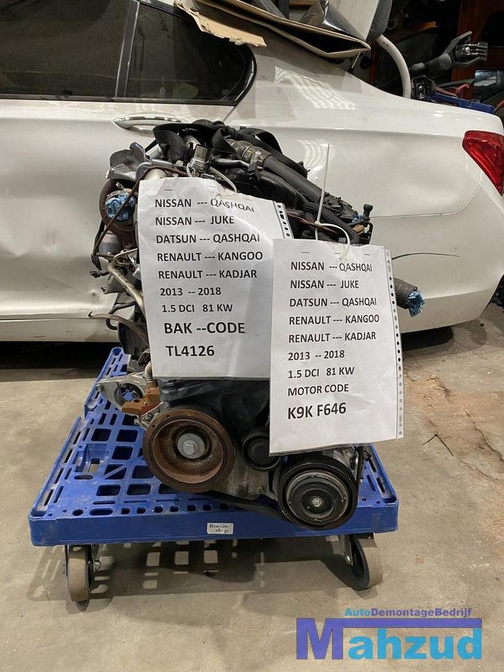 RENAULT KANGO KADJAR 1.5 DCI Motorblok K9KF646 TURBO motor, Auto-onderdelen, Motor en Toebehoren, Renault, Gebruikt, Ophalen of Verzenden