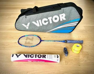 Badmintonset, racket + toebehoren beschikbaar voor biedingen