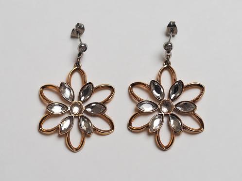 Oorbellen rosé verguld edelstaal, Handtassen en Accessoires, Oorbellen, Zo goed als nieuw, Hangers, Overige materialen, Overige kleuren
