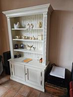 Armoire en bois laqué blanc  215 x 140 x P 49 cm, Maison & Meubles, 25 à 50 cm, Avec porte(s), Moins de 150 cm, Comme neuf