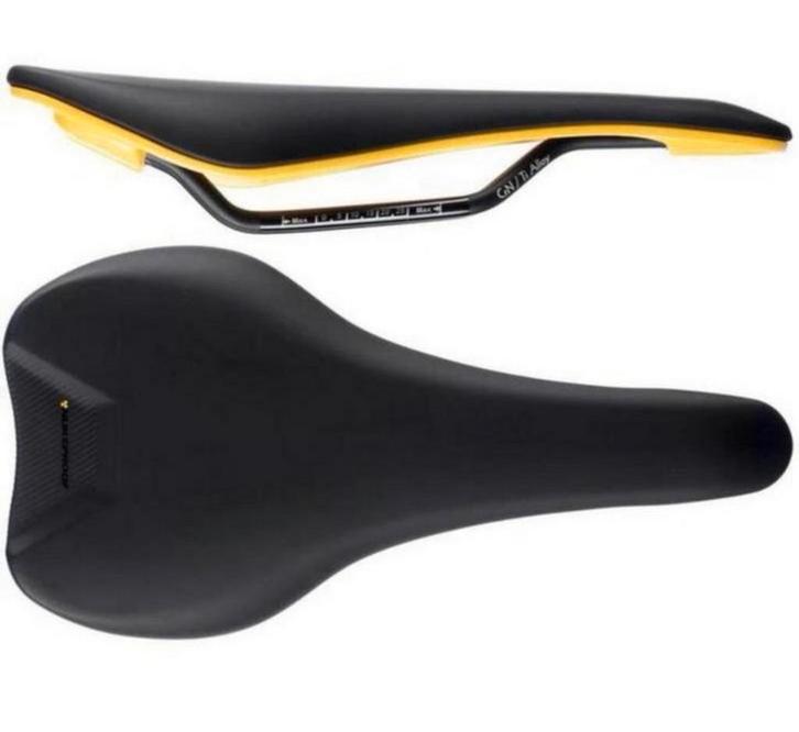 Nukeproof Vector DH Pro Titanium comfort Zadel Black-Yellow, Sport en Fitness, Wielrennen, Nieuw, Overige typen, Ophalen of Verzenden