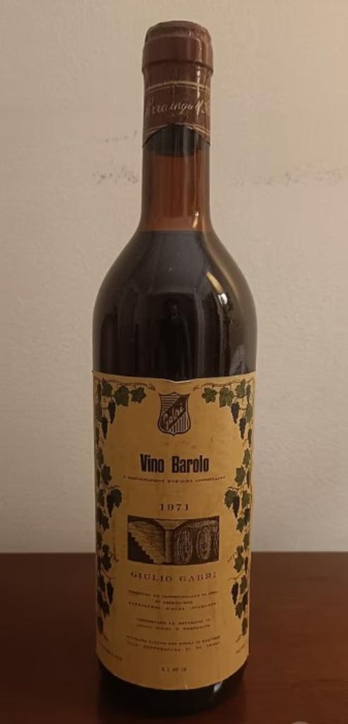 Barolo Giulio Gabri DOC 1971, Verzamelen, Wijnen, Zo goed als nieuw, Rode wijn, Vol, Ophalen of Verzenden