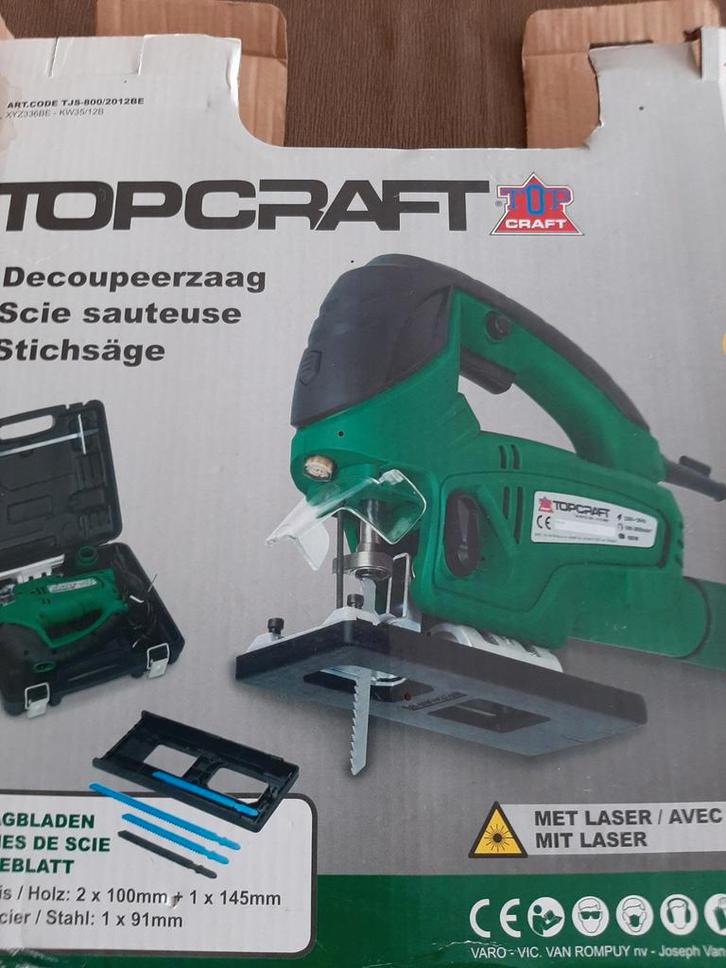 Topcraft TJS-600 Decoupeerzaag nieuwe staat, Doe-het-zelf en Bouw, Gereedschap | Zaagmachines, Nieuw, Decoupeerzaag, 600 tot 1200 watt