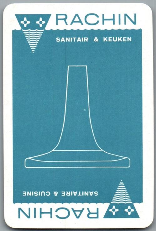 speelkaart - LK12972 - Rachin, sanitair & keuken, Verzamelen, Speelkaarten, Jokers en Kwartetten, Zo goed als nieuw, Speelkaart(en)