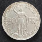 Belgium 1935- 50fr Zilver/Wereldtentoonstelling/Leopold III, Postzegels en Munten, Zilver, Zilver, Losse munt, Verzenden