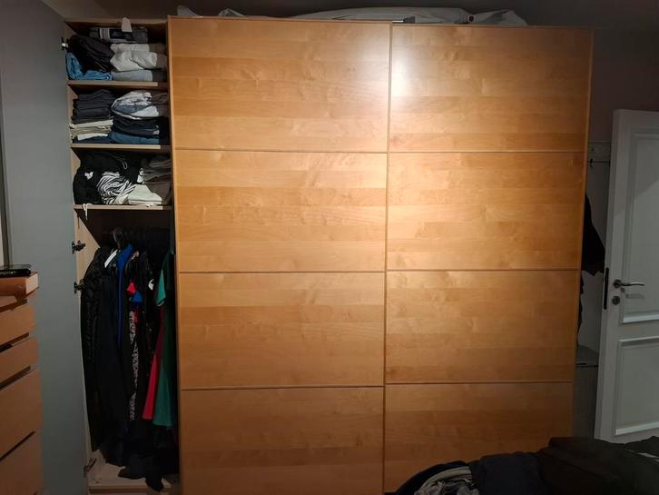 Pax kleerkast met schuifdeuren + extra kast en ladekasten, Huis en Inrichting, Kasten | Kleerkasten, Ophalen