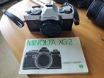 Minolta zilveren camera, Audio, Tv en Foto, Ophalen, Gebruikt, Spiegelreflex, Minolta