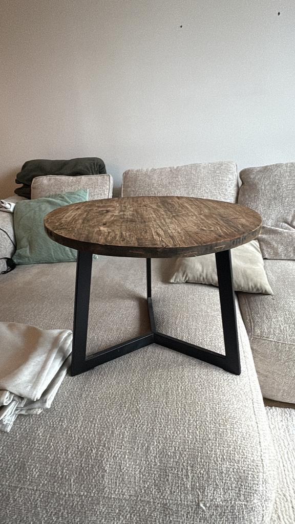 Perfecte staat - Oud Eiken Salontafel - H41 x B80 x D80 cm, Huis en Inrichting, Tafels | Salontafels, Zo goed als nieuw, Ophalen