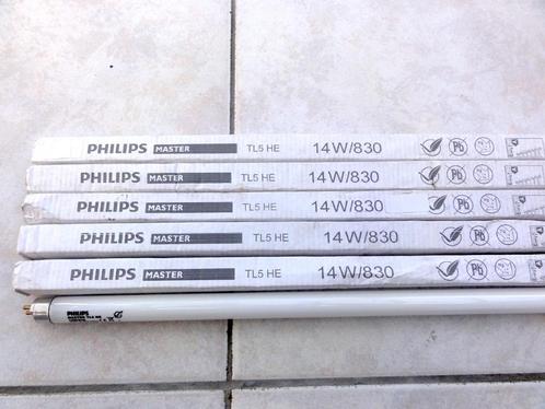 Set van 5 stuks PHILIPS MASTER TL 5 HE neonbuizen, Huis en Inrichting, Lampen | Losse lampen, Nieuw, Spaarlamp, Minder dan 30 watt