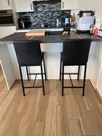 Tabourets de bar ou de cuisine, 90 cm ou plus, Avec repose-pieds, 2 tabourets, Comme neuf