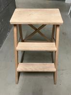 Escabeau bois naturel état neuf, Doe-het-zelf en Bouw, Ladders en Trappen, Ophalen, Zo goed als nieuw, Ladder, Opvouwbaar of Inschuifbaar