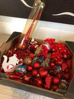 Lot décoration de sapin de Noël rouge et argenté, Divers, Utilisé