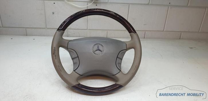 Houten stuurwiel W220 S klasse Mercedes CL W215 leer leder b, Auto-onderdelen, Besturing, Mercedes-Benz, Gebruikt