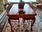 Antieke tafel Louis XV in massieve eik met 4 stoelen, Ophalen