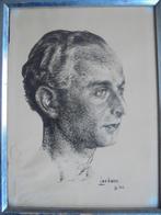 Jan Kann  Inkttekening  Portret, Antiek en Kunst, Verzenden