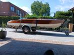 Mahonihouten oldtimer speedboot Trailer inclusief, Watersport en Boten, Ophalen, Gebruikt, Binnenboordmotor, Minder dan 70 pk