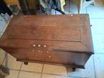 Antieke 19e-eeuwse massief houten kist, Antiek en Kunst, Antiek | Meubels | Kasten, Ophalen