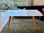 Witte tafel 90 x180, Huis en Inrichting, Tafels | Eettafels, Ophalen, Gebruikt, 50 tot 100 cm, Vijf personen of meer