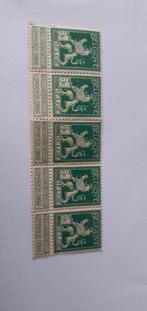 5 timbres belge, Neuf