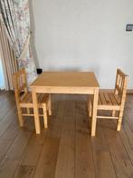 Table en bois avec chaises, Enfants & Bébés, Chambre d'enfant | Tables & Chaises, Enlèvement, Comme neuf