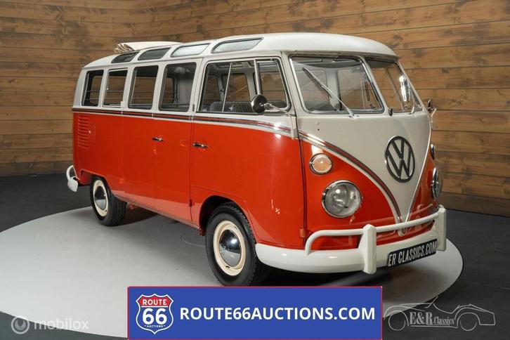 Volkswagen T1 Samba | 1965 | Route 66 Auctions, Auto's, Oldtimers, Bedrijf, Te koop, Volkswagen, Benzine, Overige carrosserie
