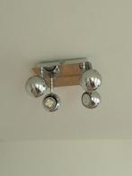 Verlichtingsarmaturen: plafondspot, 4-lamps. 2 stuks beschik, Huis en Inrichting, Lampen | Plafondlampen, Ophalen, Gebruikt, Metaal