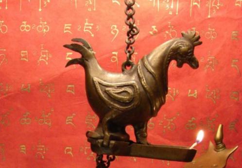 antieke olielamp - brons - India, Antiek en Kunst, Antiek | Gereedschap en Instrumenten, Ophalen