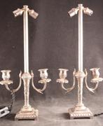 Paar lampen met kandelaars, Ophalen of Verzenden