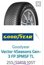 Neufs jamais utilisés PNEU 4 SAISONS GOODYEAR 255 55 r18, Auto-onderdelen, Banden en Velgen, Ophalen, 18 inch, 255 mm, Nieuw