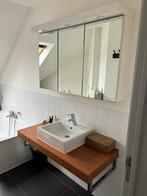 Badkamermeubel + lavabo + spiegelkast, Huis en Inrichting, Badkamer | Badkamermeubels, Ophalen, Zo goed als nieuw, Spiegelkast