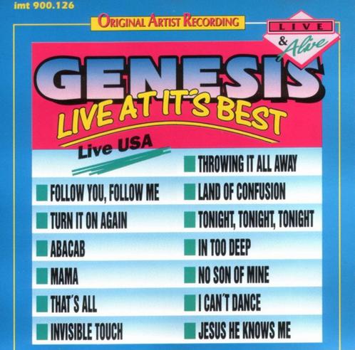 CD GENESIS - Live USA - Live At It's Best, CD & DVD, CD | Rock, Neuf, dans son emballage, Pop rock, Envoi