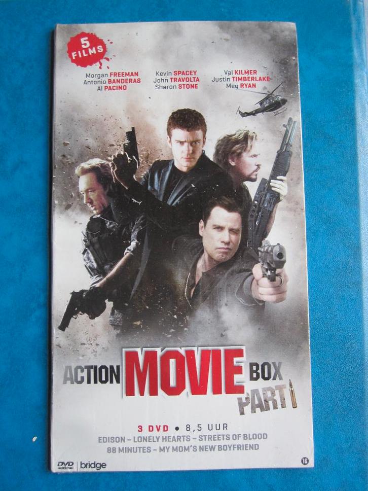Action Movie Box 1 (5 films op 3 disc) nieuw in de verpakkin, Cd's en Dvd's, Dvd's | Actie, Nieuw in verpakking, Actie, Boxset