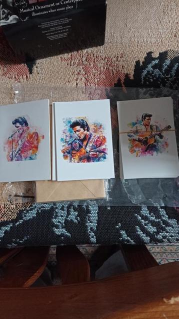 Elvis wenskaartjes, 12 stuks met enveloppes, 6 verschillende beschikbaar voor biedingen
