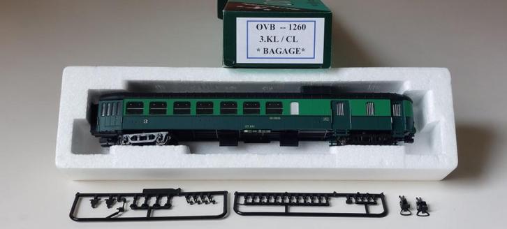 SNCB/NMBS OVB VAN K2 C7P TWEEKLEURIG 3 CL. HO*DC 1260, Hobby en Vrije tijd, Modeltreinen | H0, Zo goed als nieuw, Treinset, Gelijkstroom of Wisselstroom