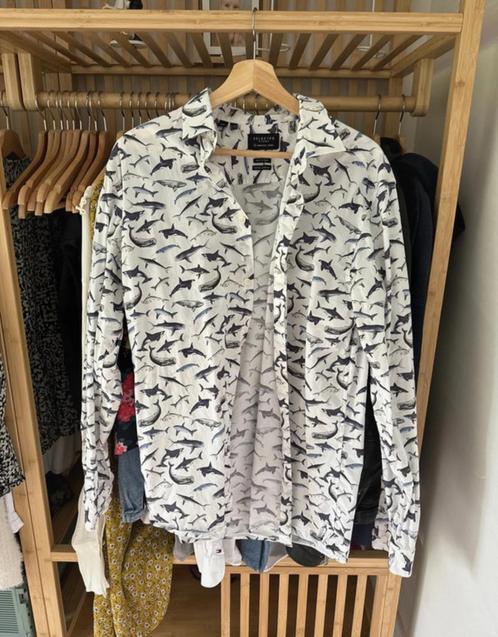 Chemise Slim Fit Inspirée de la Marine, Kleding | Heren, Overhemden, Zo goed als nieuw, Halswijdte 43/44 (XL), Overige kleuren