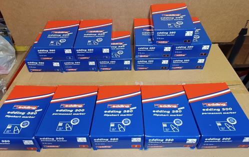 Lot EDDING Flipchart markers blauw, zwart en rood, Diversen, Schoolbenodigdheden, Nieuw, Ophalen