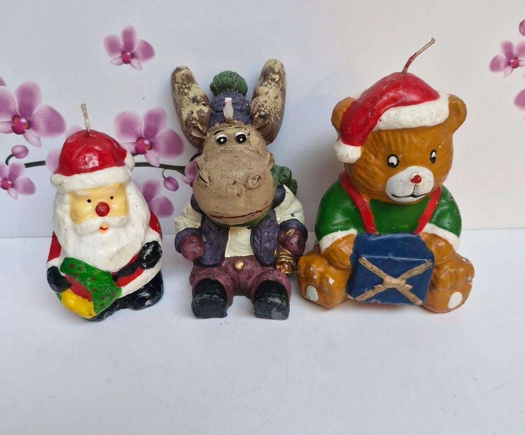 🎄 3 Kerstkaarsen, Ophalen of Verzenden