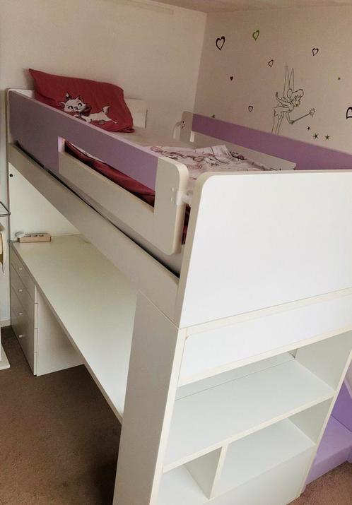 hoogslaper met bureau (merk Nardi), Kinderen en Baby's, Kinderkamer | Stapelbedden en Hoogslapers, Gebruikt, Hoogslaper, Ophalen