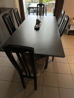 Eetkamer + dressoir + vitrinekast + tv-meubel, Ophalen, Gebruikt, 4 tot 6 stoelen